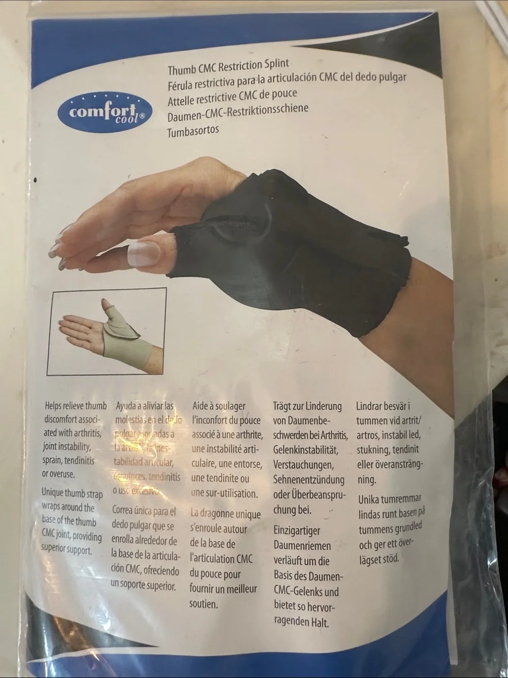 adidas Black Wrist/Thumb Support Brace